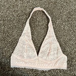 Pink lace bralette